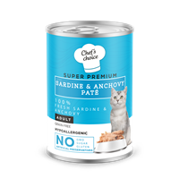 Chefs Choice Yetişkin ve Yavru Kediler İçin, Tahılsız, Hipoalerjenik, Sardalyalı & Hamsili Ezme 400 gr 1